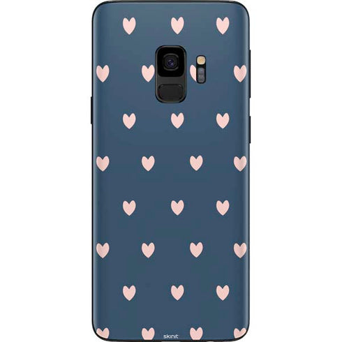 Blue and Pink Hearts Galaxy S9 Skin